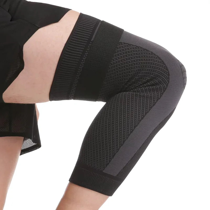 AOLIKES 1 Pair Sport Full Leg Compression Sleeves Knee Braces Support Protector for Weightlifting Arthritis Joint Pain Relief